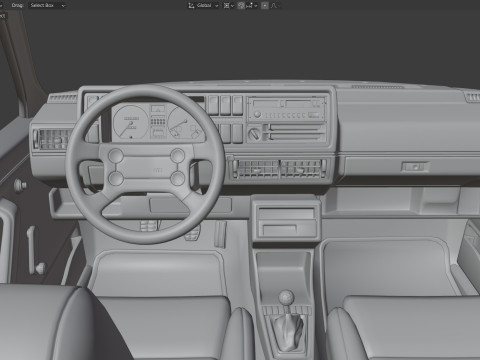 VW Golf GTI 16V MK2 - Complete Model Modello 3D
