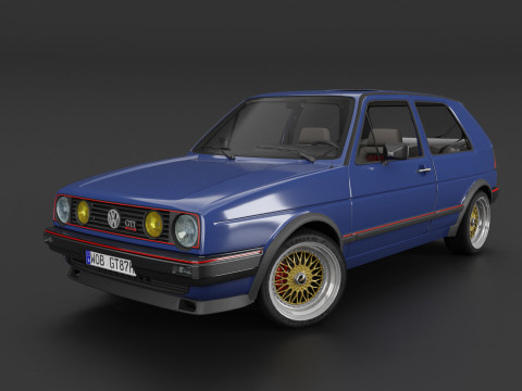 VW Golf GTI 16V MK2 - Complete Model Modello 3D
