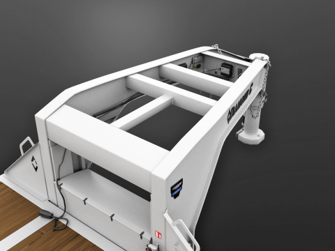 Gooseneck Flatbed Ramp Trailer - Diamond C 3D मॉडल