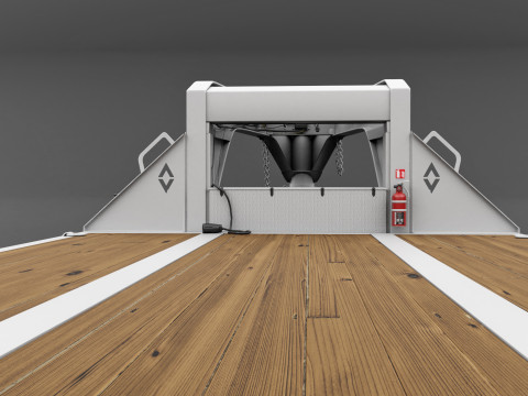 Gooseneck Flatbed Ramp Trailer - Diamond C 3D मॉडल