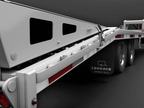 Gooseneck Flatbed Ramp Trailer - Diamond C 3D मॉडल