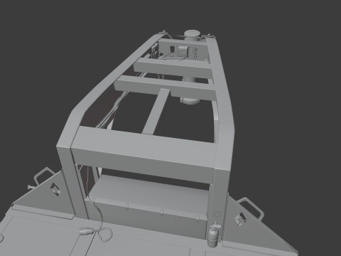 Gooseneck Flatbed Ramp Trailer - Diamond C 3D मॉडल