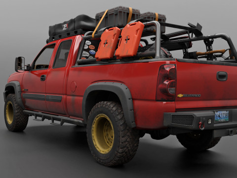 Chevy Silverado 2500HD Overland Offroad Truck - Complete Model 3D Model