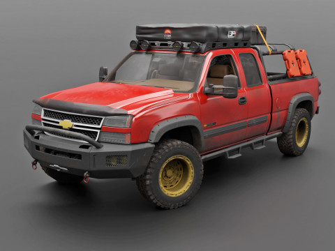 Chevy Silverado 2500HD Overland Offroad Truck - Complete Model 3D Model