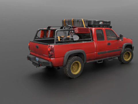 Chevy Silverado 2500HD Overland Offroad Truck - Complete Model 3D Model