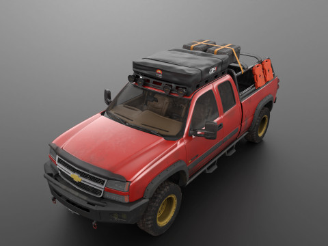 Chevy Silverado 2500HD Overland Offroad Truck - Complete Model 3D Model