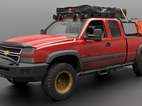 Chevy Silverado 2500HD Overland Offroad Truck - Complete Model 3D Model