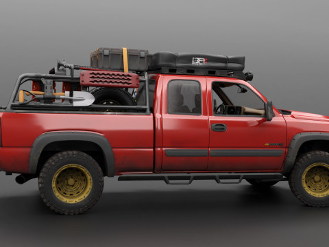 Chevy Silverado 2500HD Overland Offroad Truck - Complete Model 3D Model