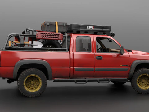 Chevy Silverado 2500HD Overland Offroad Truck - Complete Model 3D Model
