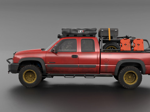 Chevy Silverado 2500HD Overland Offroad Truck - Complete Model 3D Model