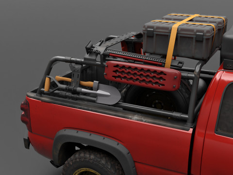 Chevy Silverado 2500HD Overland Offroad Truck - Complete Model 3D Model