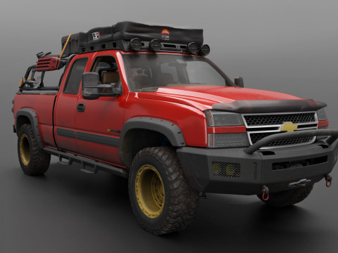 Chevy Silverado 2500HD Overland Offroad Truck - Complete Model 3D Model
