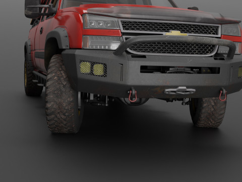 Chevy Silverado 2500HD Overland Offroad Truck - Complete Model 3D Model