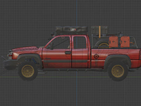 Chevy Silverado 2500HD Overland Offroad Truck - Complete Model 3D Model