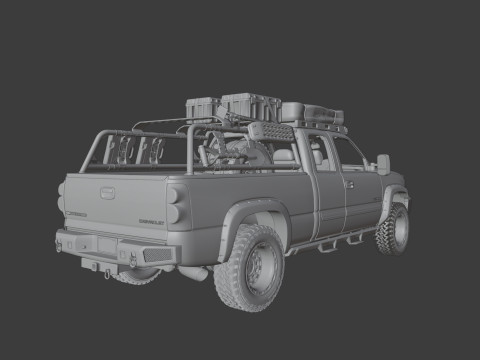 Chevy Silverado 2500HD Overland Offroad Truck - Complete Model 3D Model