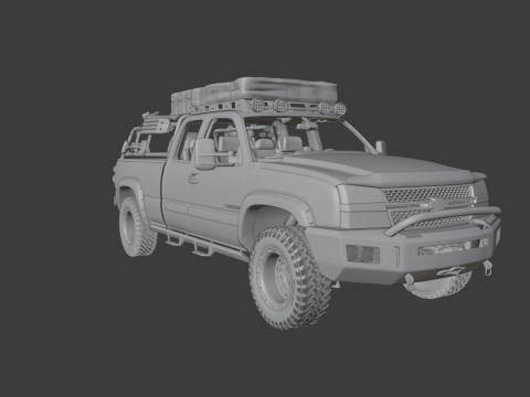 Chevy Silverado 2500HD Overland Offroad Truck - Complete Model 3D Model