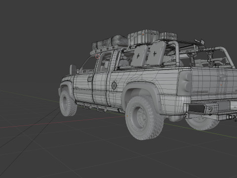 Chevy Silverado 2500HD Overland Offroad Truck - Complete Model 3D Model