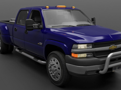 Chevy Silverado 3500 Dually Pickup Truck - Complete Model 3D 模型