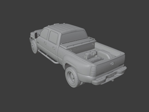 Chevy Silverado 3500 Dually Pickup Truck - Complete Model 3D 模型