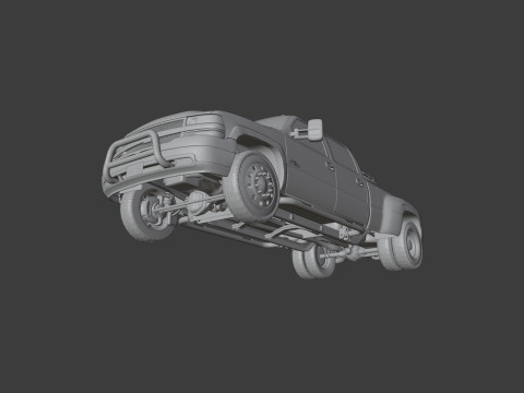 Chevy Silverado 3500 Dually Pickup Truck - Complete Model 3D 模型