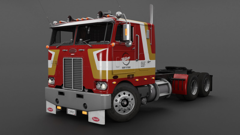 Peterbilt 352 Cabover Semi Truck - Complete Model Modello 3D .c4d .max .obj .3ds .fbx .stl .blend