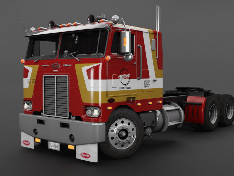 Peterbilt 352 Cabover Semi Truck - Complete Model Model 3D
