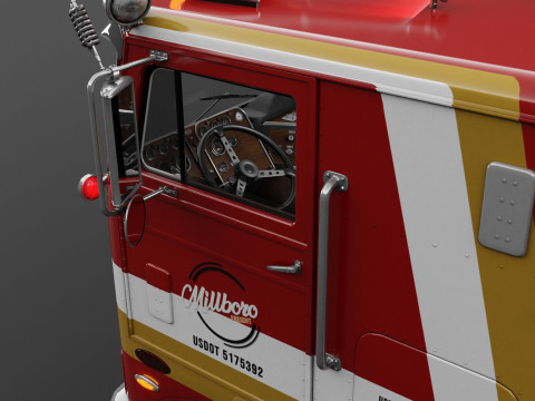 Peterbilt 352 Cabover Semi Truck - Complete Model Modello 3D