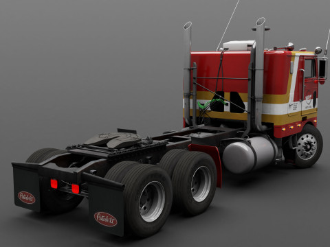 Peterbilt 352 Cabover Semi Truck - Complete Model Modello 3D