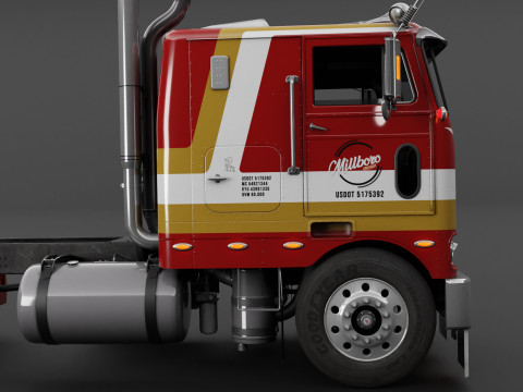 Peterbilt 352 Cabover Semi Truck - Complete Model Modello 3D