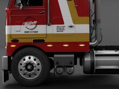 Peterbilt 352 Cabover Semi Truck - Complete Model Modello 3D