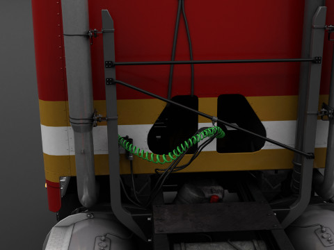 Peterbilt 352 Cabover Semi Truck - Complete Model Modello 3D