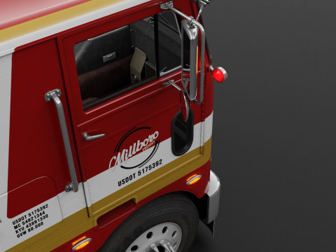 Peterbilt 352 Cabover Semi Truck - Complete Model Modello 3D