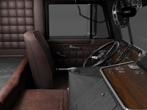 Peterbilt 352 Cabover Semi Truck - Complete Model Modello 3D