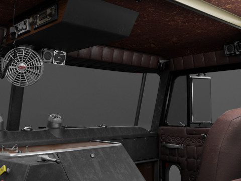 Peterbilt 352 Cabover Semi Truck - Complete Model Modello 3D