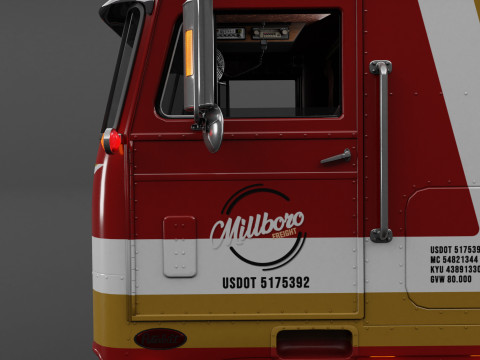 Peterbilt 352 Cabover Semi Truck - Complete Model Modello 3D