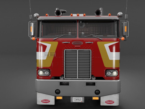 Peterbilt 352 Cabover Semi Truck - Complete Model Modello 3D