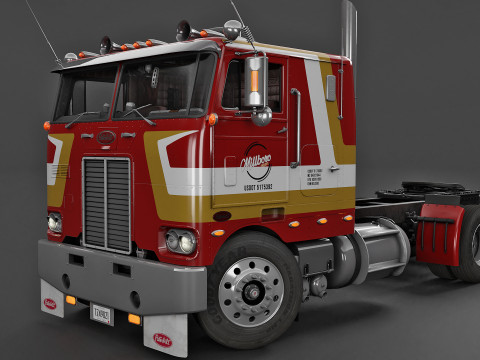 Peterbilt 352 Cabover Semi Truck - Complete Model Modello 3D