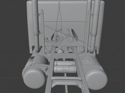 Peterbilt 352 Cabover Semi Truck - Complete Model Modello 3D