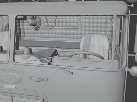 Peterbilt 352 Cabover Semi Truck - Complete Model Modello 3D