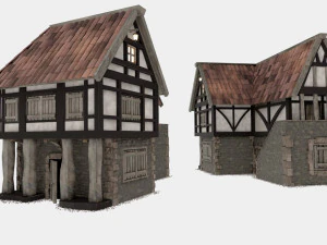 Medieval and Tudor House 3D Model