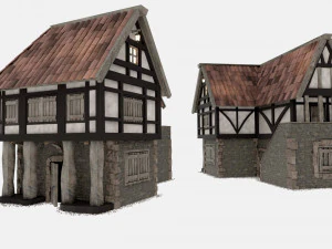 Medieval and Tudor House 3D Model