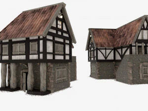 Medieval and Tudor House 3D Model