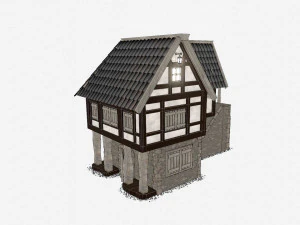 Medieval and Tudor House 3D Model