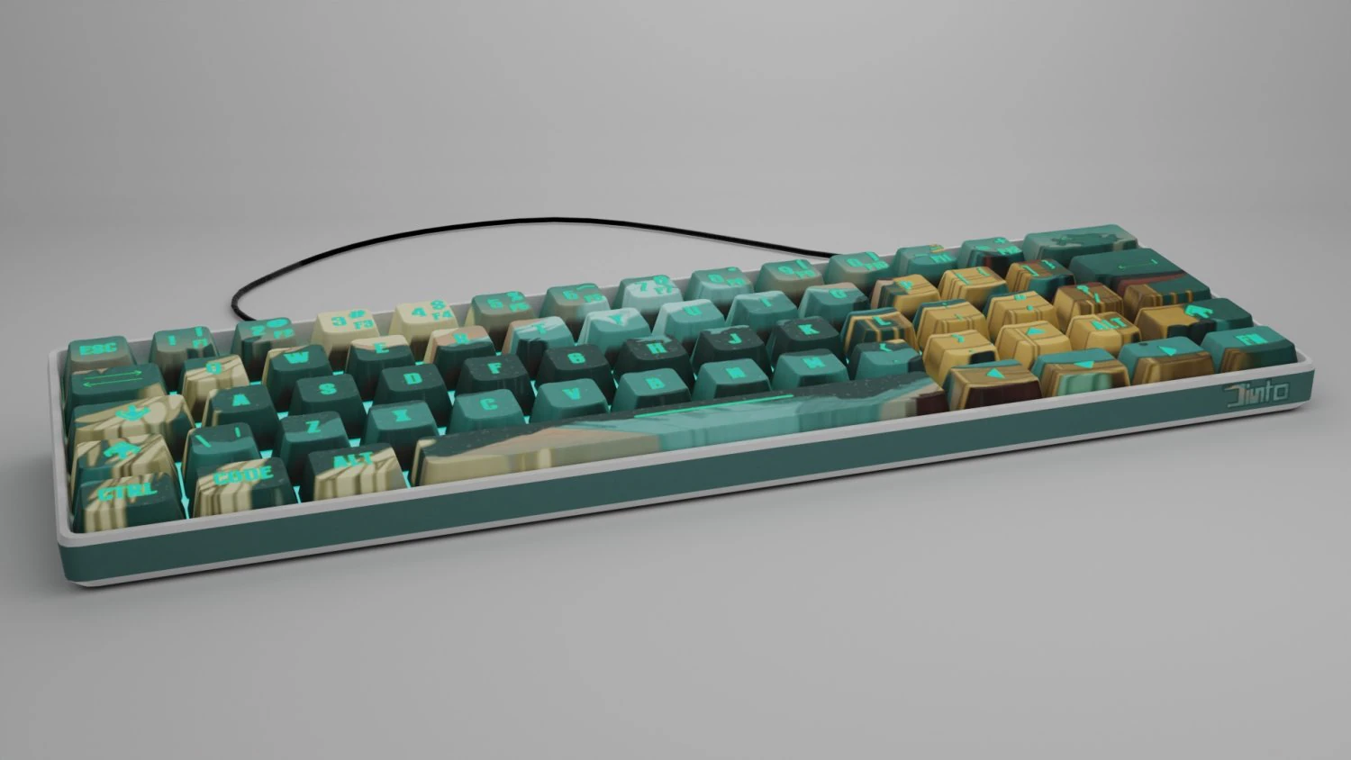 RGB Keyboard 3D Model .c4d .max .obj .3ds .fbx .stl .blend 