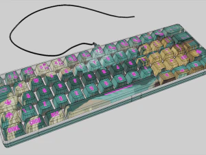 RGB Keyboard 3D Model