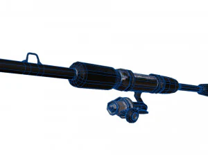 Animated Fishing Rods 3D Model