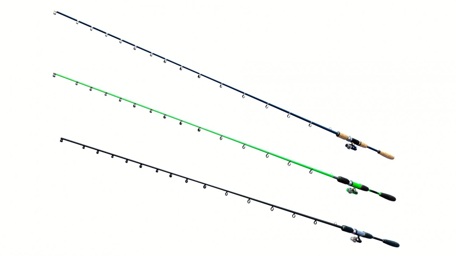 Animated Fishing Rods 3D Model .c4d .max .obj .3ds .fbx .stl .blend 