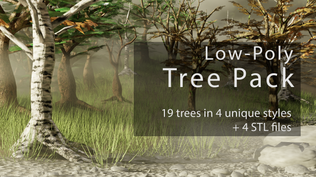 Low Poly Tree Pack Modèle 3D .c4d .max .obj .3ds .fbx .stl .blend 