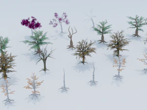 Low Poly Tree Pack 3D Model
