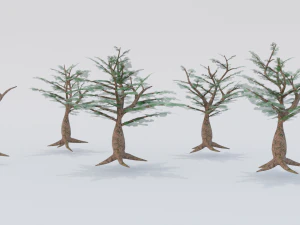 Low Poly Tree Pack 3D Model